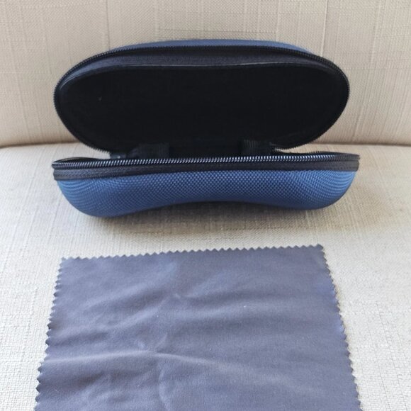 Hobie Eyeglasses Case Zip Around Semi Hard Case Blue Tone Case only - Picture 8 of 11